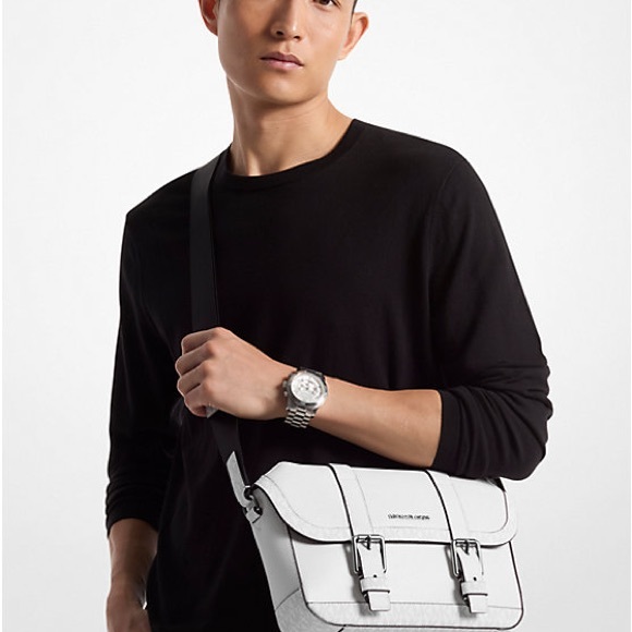 Michael Kors White Men's Messenger Bag - Picture 1 of 6
